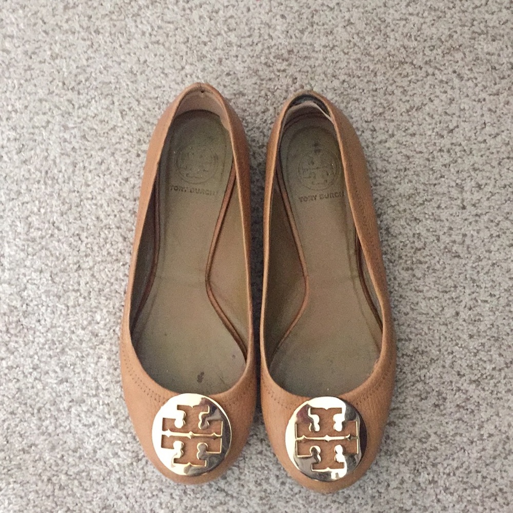 Tory Burch tan ballet flats